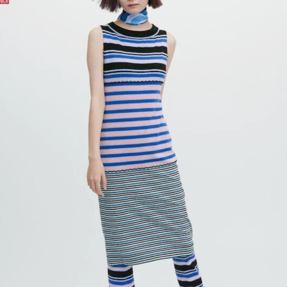 Marni Uniqlo collab merino blend sleeveless midi dress NWT - Picture 1 of 13